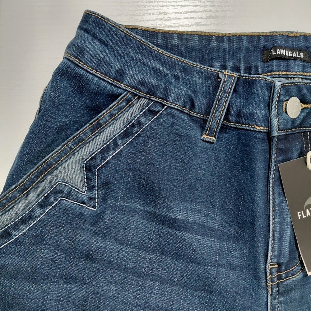 Wide Leg Blue Women's Jeans - Picture 7 of 15